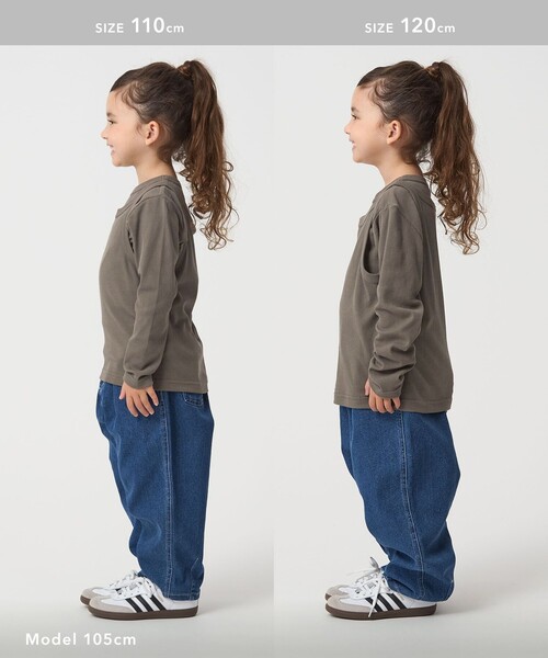 green label relaxing（グリーンレーベルリラクシング）の「シースルー ロンT＋タンク セット / キッズ  100㎝-160㎝（Tシャツ/カットソー・キッズ・ターコイズブルー系/ナチュラル/ダークグレー・150cm/140cm/120cm/100cm/130cm/110cm/160cm）」の9枚目の写真