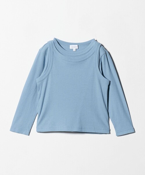 green label relaxing（グリーンレーベルリラクシング）の「シースルー ロンT＋タンク セット / キッズ  100㎝-160㎝（Tシャツ/カットソー・キッズ・ターコイズブルー系/ナチュラル/ダークグレー・150cm/140cm/120cm/100cm/130cm/110cm/160cm）」の16枚目の写真