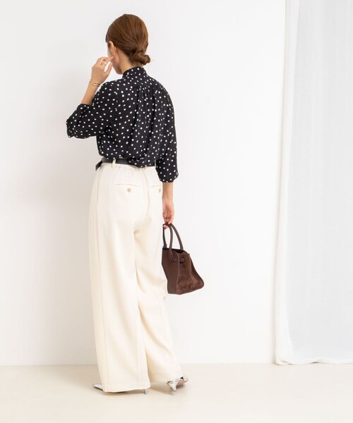 NOLLEY’S（ノーリーズ）の「ジョーゼットボウタイブラウス（シャツ/ブラウス・レディース・ミント/ブラック系その他3/キナリ・38）」の5枚目の写真