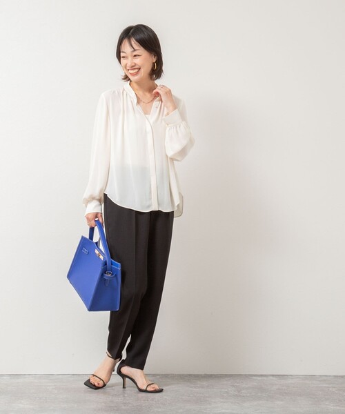 NOLLEY’S（ノーリーズ）の「ジョーゼットボウタイブラウス（シャツ/ブラウス・レディース・ミント/ブラック系その他3/キナリ・38）」の13枚目の写真