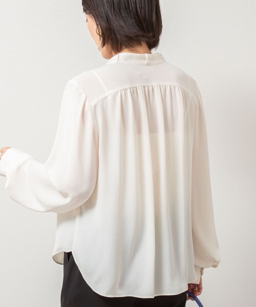 NOLLEY’S（ノーリーズ）の「ジョーゼットボウタイブラウス（シャツ/ブラウス・レディース・ミント/ブラック系その他3/キナリ・38）」の15枚目の写真