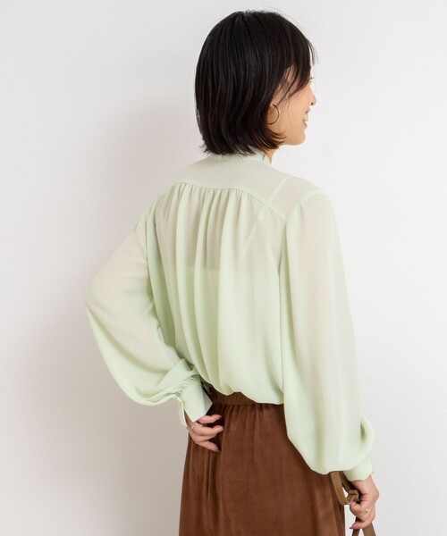 NOLLEY’S（ノーリーズ）の「ジョーゼットボウタイブラウス（シャツ/ブラウス・レディース・ミント/ブラック系その他3/キナリ・38）」の21枚目の写真