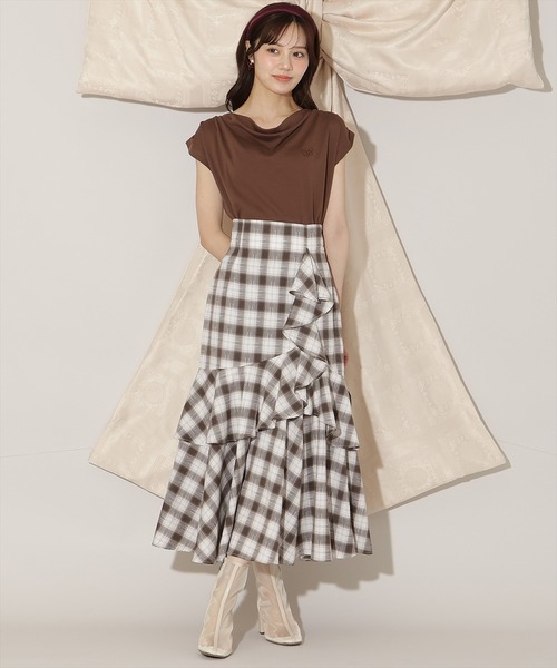 WILLSELECTION(ウィルセレクション)の「ドレープデザインカットトップス(Tシャツ/カットソー・レディース・ブラック/ボルドー/オフホワイト/ダークブラウン・FREE)」の22枚目の写真