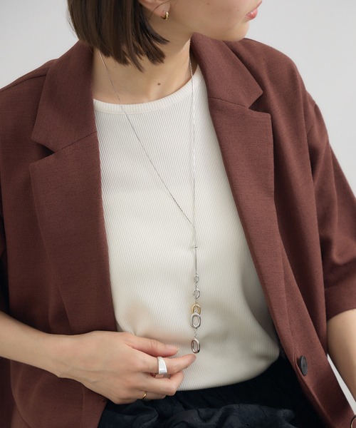 KATHARINE ROSS（キャサリンロス）の「【KATHARINE ROSS】【Joli&Micare】サークルTWOフォーカススライダー（ネックレス・レディース・シルバー・MEDIUM）」の9枚目の写真