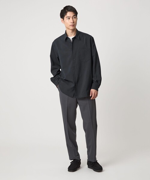 green label relaxing(グリーンレーベルリラクシング)の「【WEB限定】AIRLY ポプリン ジャストルーズ シャツ(シャツ/ブラウス・メンズ・ネイビー/モカ/ダークブラウン・XL/L/S/M)」の4枚目の写真