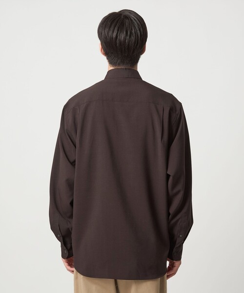 green label relaxing(グリーンレーベルリラクシング)の「【WEB限定】AIRLY ポプリン ジャストルーズ シャツ(シャツ/ブラウス・メンズ・ネイビー/モカ/ダークブラウン・XL/L/S/M)」の10枚目の写真