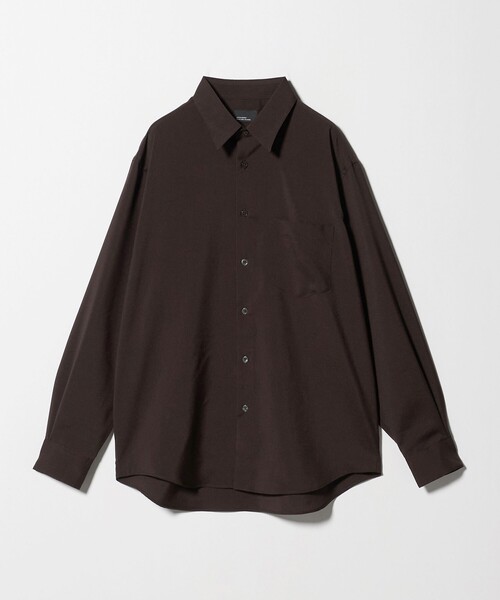 green label relaxing(グリーンレーベルリラクシング)の「【WEB限定】AIRLY ポプリン ジャストルーズ シャツ(シャツ/ブラウス・メンズ・ネイビー/モカ/ダークブラウン・XL/L/S/M)」の11枚目の写真