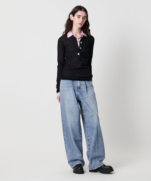 AEWEN MATOPH(イウエン マトフ)の「<AEWEN MATOPH>デニムタックパンツ(デニムパンツ・レディース・ブラック/ライトブルー/コバルトブルー・36/34/38)」の7枚目の写真