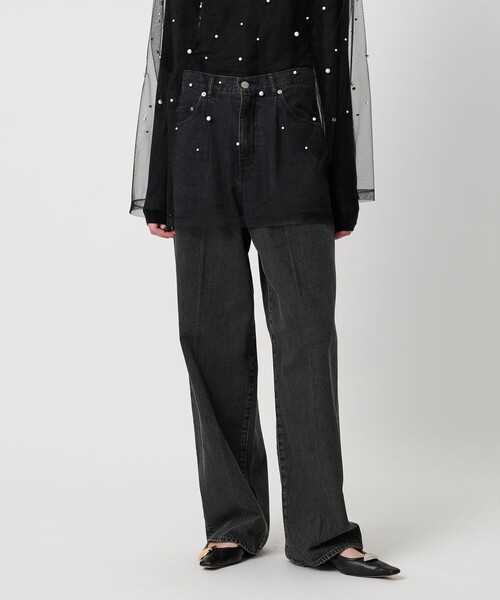 AEWEN MATOPH(イウエン マトフ)の「<AEWEN MATOPH>デニムタックパンツ(デニムパンツ・レディース・ブラック/ライトブルー/コバルトブルー・36/34/38)」の10枚目の写真