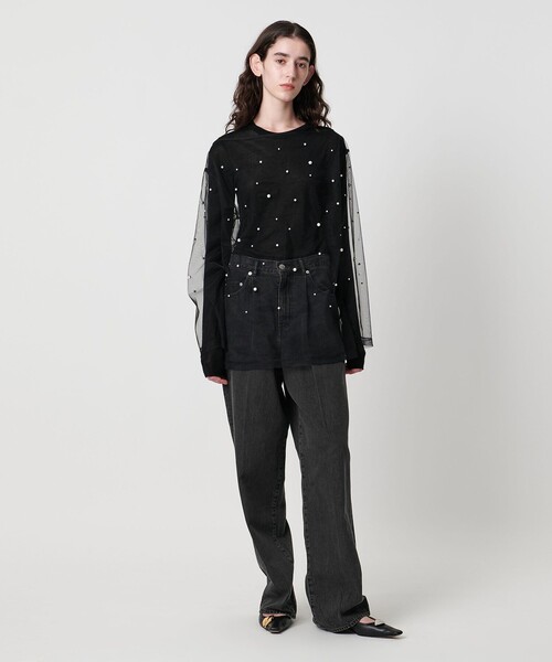 AEWEN MATOPH(イウエン マトフ)の「<AEWEN MATOPH>デニムタックパンツ(デニムパンツ・レディース・ブラック/ライトブルー/コバルトブルー・36/34/38)」の12枚目の写真