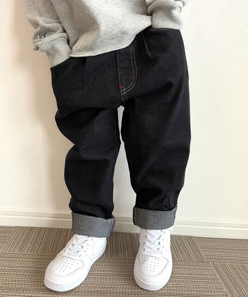 KiCCOLY（キッコリー）の「ｽﾄﾚｯﾁﾊﾟﾝﾂ（デニムパンツ・キッズ・ブラック/ベージュ/グリーン/ネイビー/ブルー/グレー・150cm/140cm/130cm/120cm/110cm）」の2枚目の写真