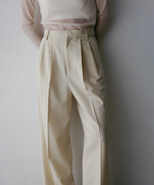 MANOF(マノフ)の「WAIST SLIT SLACKS(スラックス・レディース・ブラックミックス/アイボリー/チャコールグレー・S/M)」の10枚目の写真