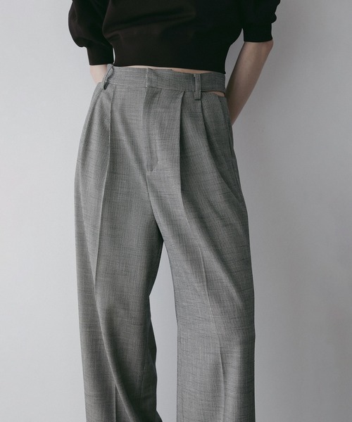MANOF(マノフ)の「WAIST SLIT SLACKS(スラックス・レディース・ブラックミックス/アイボリー/チャコールグレー・S/M)」の18枚目の写真