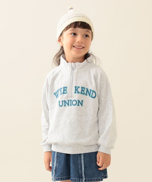 BEAMS mini（ビームスミニ）の「ハーフジップ スウェット プルオーバー 2025FW（90～140cm）（スウェット・キッズ・ナチュラル/ネイビー・110/100/90/140/130/120）」の6枚目の写真