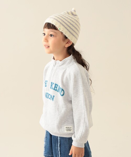 BEAMS mini（ビームスミニ）の「ハーフジップ スウェット プルオーバー 2025FW（90～140cm）（スウェット・キッズ・ナチュラル/ネイビー・110/100/90/140/130/120）」の7枚目の写真