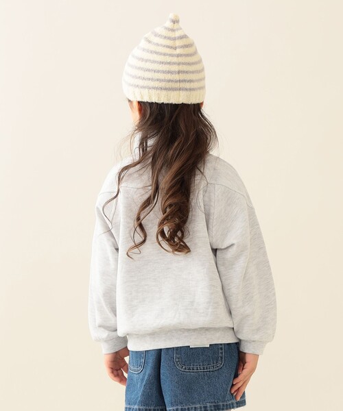BEAMS mini（ビームスミニ）の「ハーフジップ スウェット プルオーバー 2025FW（90～140cm）（スウェット・キッズ・ナチュラル/ネイビー・110/100/90/140/130/120）」の8枚目の写真