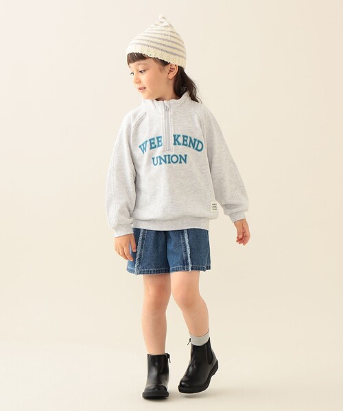 BEAMS mini（ビームスミニ）の「ハーフジップ スウェット プルオーバー 2025FW（90～140cm）（スウェット・キッズ・ナチュラル/ネイビー・110/100/90/140/130/120）」の9枚目の写真