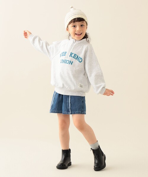 BEAMS mini（ビームスミニ）の「ハーフジップ スウェット プルオーバー 2025FW（90～140cm）（スウェット・キッズ・ナチュラル/ネイビー・110/100/90/140/130/120）」の10枚目の写真