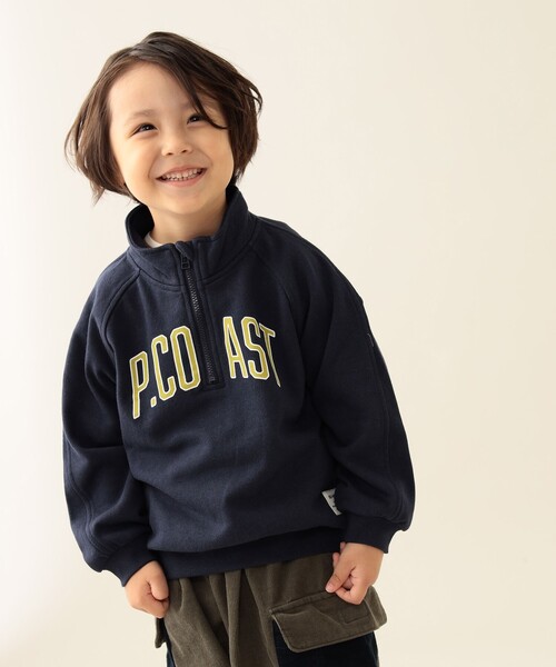 BEAMS mini（ビームスミニ）の「ハーフジップ スウェット プルオーバー 2025FW（90～140cm）（スウェット・キッズ・ナチュラル/ネイビー・110/100/90/140/130/120）」の11枚目の写真
