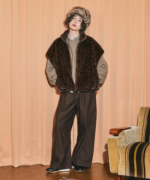 【新品未使用タグ付き】14th Addiction リアルファー 裏ボア ベスト 丈違いシープライクフェイクファーベスト（ベスト）｜AMERICAN