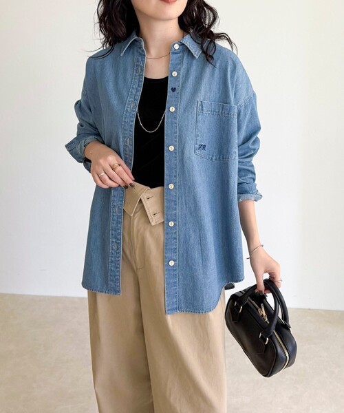 大人気リバイバル】FR刺繍デニムシャツ（シャツ/ブラウス）｜fredy