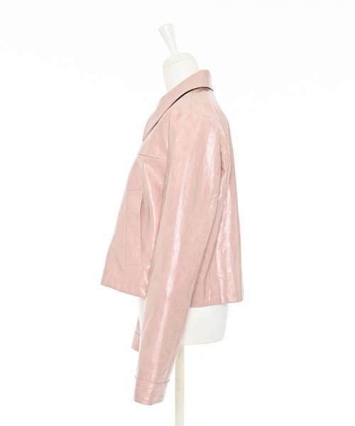 Narcissus（ナルシス）の「【Narcissus】レザージップジャケット（ライダースジャケット・レディース・ピンク・FREE）」の10枚目の写真