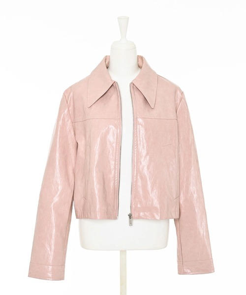 Narcissus（ナルシス）の「【Narcissus】レザージップジャケット（ライダースジャケット・レディース・ピンク・FREE）」の12枚目の写真