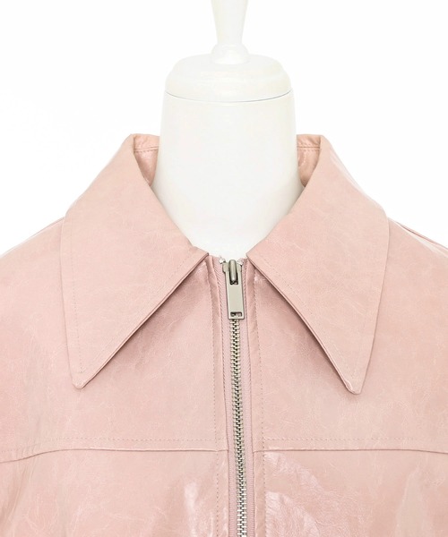 Narcissus（ナルシス）の「【Narcissus】レザージップジャケット（ライダースジャケット・レディース・ピンク・FREE）」の13枚目の写真