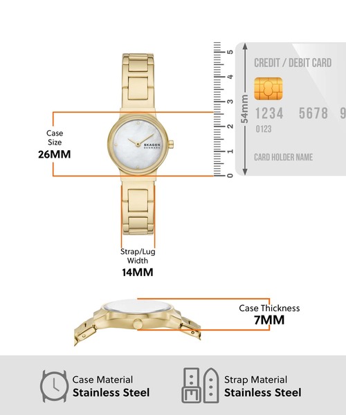 SKAGEN(スカーゲン)の「スカーゲン 腕時計 レディース アナログ ステンレス SKW3167(アナログ腕時計・レディース・ゴールド・FREE)」の5枚目の写真