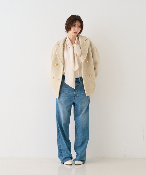 追加4】【一部店舗限定】ラメシャギースライバーPコート/ピーコート