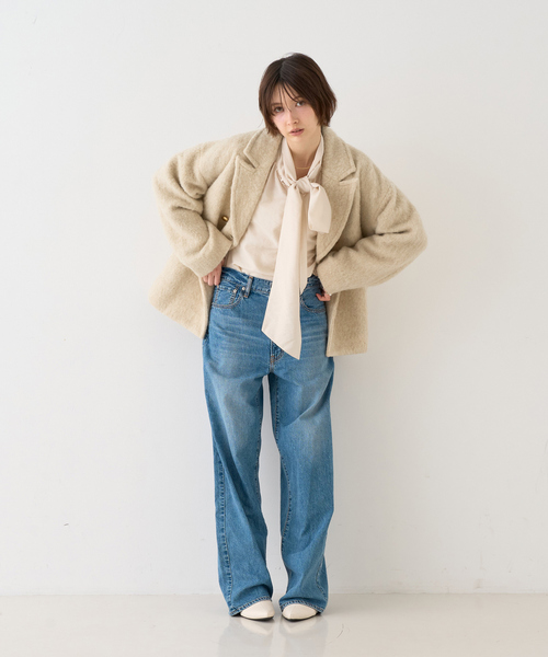 追加4】【一部店舗限定】ラメシャギースライバーPコート/ピーコート