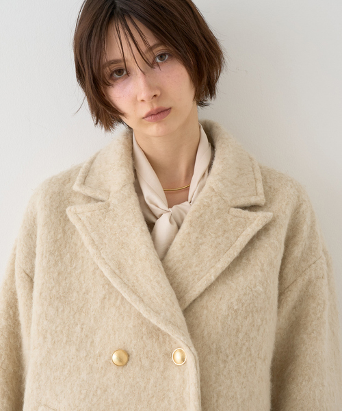 追加4】【一部店舗限定】ラメシャギースライバーPコート/ピーコート