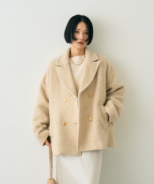 追加4】【一部店舗限定】ラメシャギースライバーPコート/ピーコート