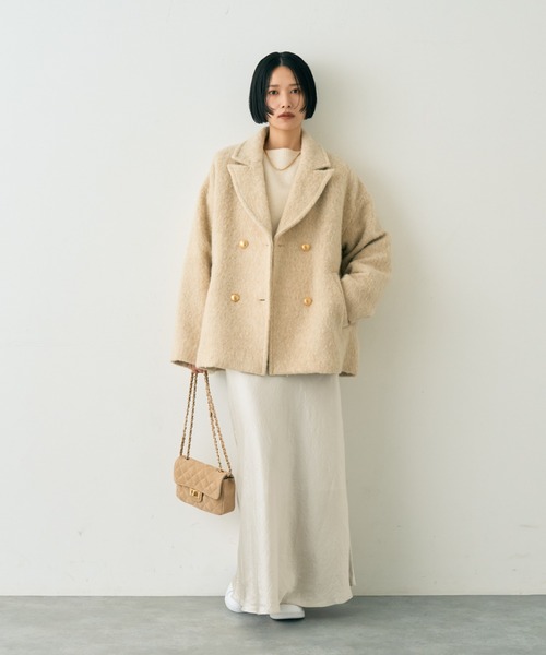 追加4】【一部店舗限定】ラメシャギースライバーPコート/ピーコート