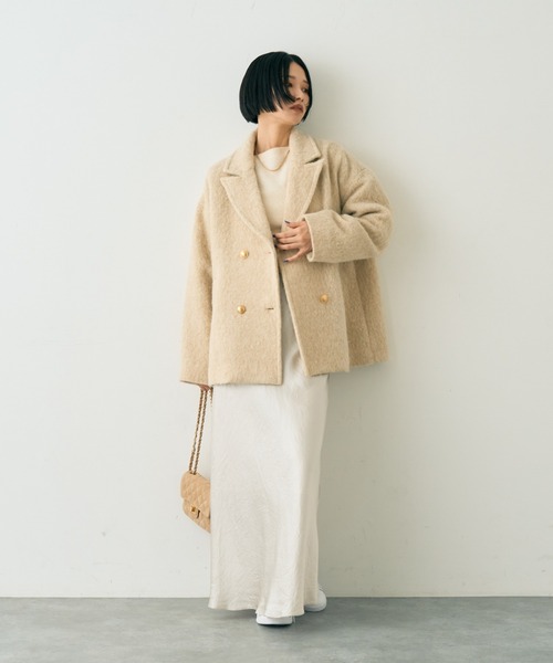 追加4】【一部店舗限定】ラメシャギースライバーPコート/ピーコート