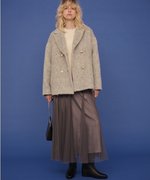 追加4】【一部店舗限定】ラメシャギースライバーPコート/ピーコート