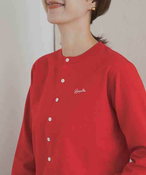 GYMPHLEX SHORT CREW NECK CARDIGAN