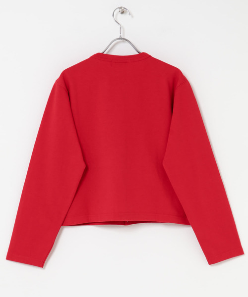 GYMPHLEX（ジムフレックス）の「GYMPHLEX　SHORT CREW NECK CARDIGAN（カーディガン/ボレロ・レディース・ベージュ系その他/ブラック/レッド/ライトグレー・14）」の22枚目の写真