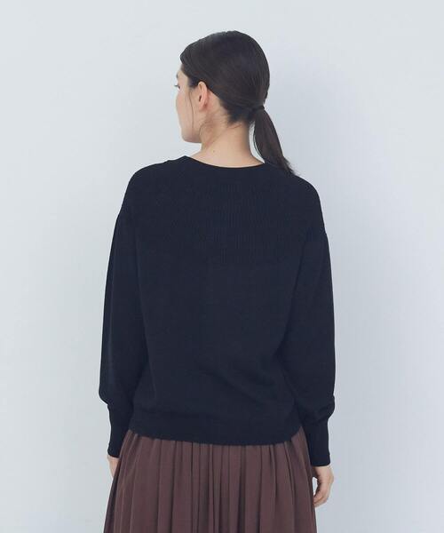 ADIEU TRISTESSE（アデュートリステス）の「キュウシンリブカラフル釦カーディガン（カーディガン/ボレロ・レディース・パープル/ブラック/グレイッシュベージュ・FREE）」の15枚目の写真