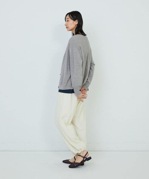 ADIEU TRISTESSE（アデュートリステス）の「キュウシンリブカラフル釦カーディガン（カーディガン/ボレロ・レディース・パープル/ブラック/グレイッシュベージュ・FREE）」の17枚目の写真