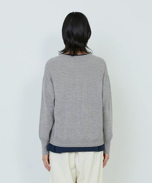 ADIEU TRISTESSE（アデュートリステス）の「キュウシンリブカラフル釦カーディガン（カーディガン/ボレロ・レディース・パープル/ブラック/グレイッシュベージュ・FREE）」の22枚目の写真