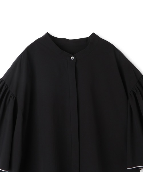 LAUTREAMONT（ロートレアモン）の「ストレッチフレアスリーブブラウス≪洗濯機で洗える≫（シャツ/ブラウス・レディース・ブラック/ベージュ・9号）」の5枚目の写真