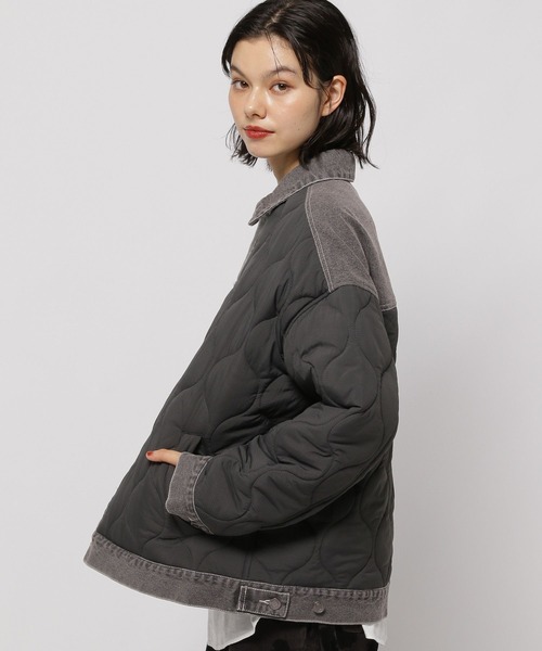 niko and...（ニコアンド）の「デニムキルトドッキングジャケット（その他アウター・レディース・ブラック/カーキ/ネイビー・MEDIUM/LARGE）」の7枚目の写真