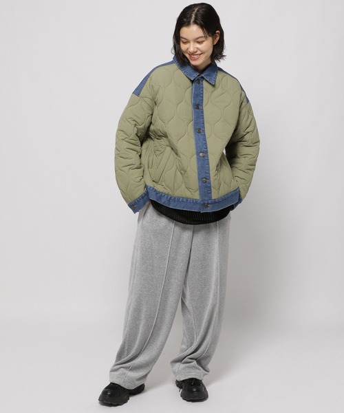 niko and...（ニコアンド）の「デニムキルトドッキングジャケット（その他アウター・レディース・ブラック/カーキ/ネイビー・MEDIUM/LARGE）」の9枚目の写真