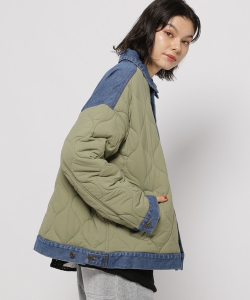 niko and...（ニコアンド）の「デニムキルトドッキングジャケット（その他アウター・レディース・ブラック/カーキ/ネイビー・MEDIUM/LARGE）」の10枚目の写真