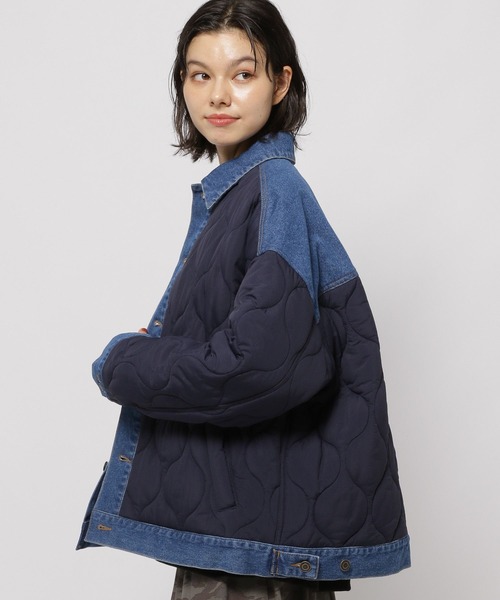 niko and...（ニコアンド）の「デニムキルトドッキングジャケット（その他アウター・レディース・ブラック/カーキ/ネイビー・MEDIUM/LARGE）」の14枚目の写真