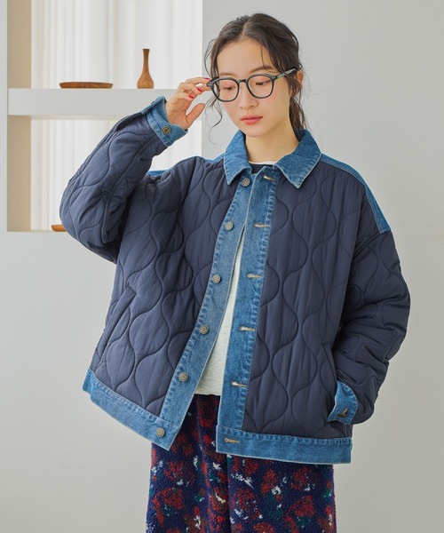 デニムキルトドッキングジャケット デニムキルトドッキングジャケット（その他アウター）｜niko and