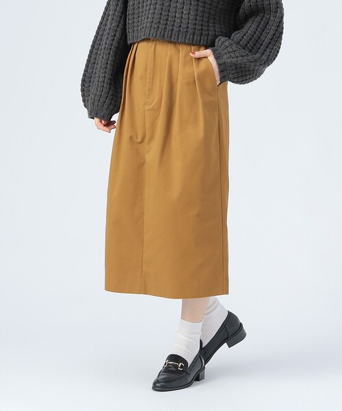 BEAMS HEART（ビームスハート）の「タック コクーン スカート（スカート・レディース・ブラウン系その他3/ブラック・FREE）」の2枚目の写真