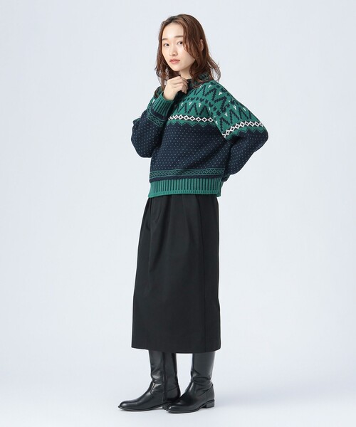 BEAMS HEART（ビームスハート）の「タック コクーン スカート（スカート・レディース・ブラウン系その他3/ブラック・FREE）」の6枚目の写真