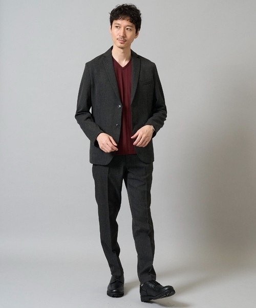 a.v.v(アーヴェヴェ)の「【イージーケア/シワになりにくい】スマートジャケット 秋リライト【洗濯機で洗える/ストレッチ】〈ON/OFF SERIES〉(テーラードジャケット・メンズ・ネイビー/チャコールグレー・44/46/48/50)」の8枚目の写真